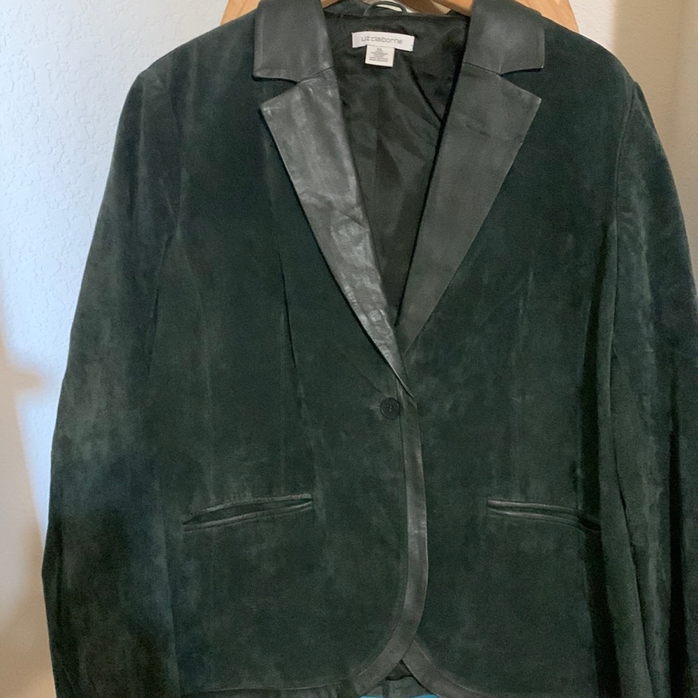 Suede leather look Blazer